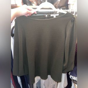 Green Envelope balloon sleeve top